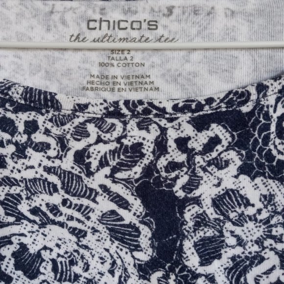One Chico's Ultimate Tee Size 2 - Picture 3 of 3